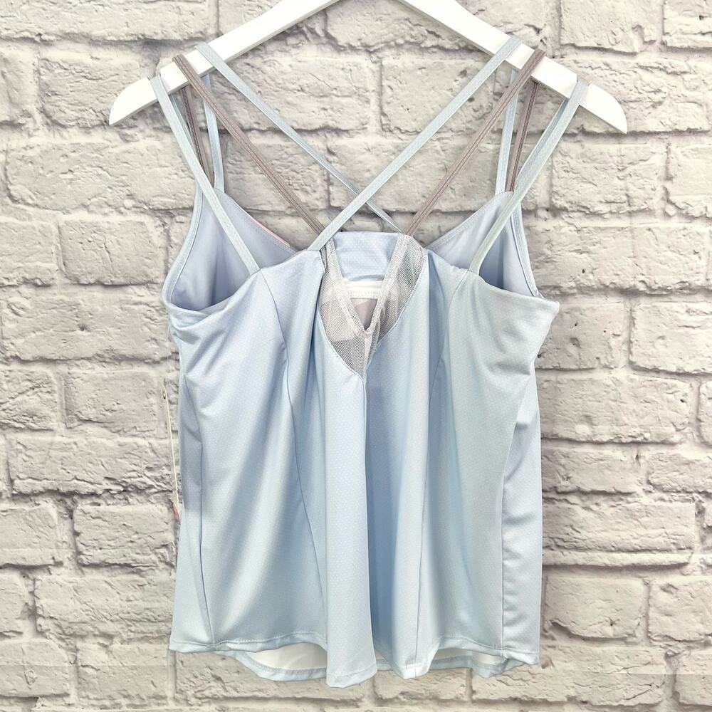 Lucky in Love Womens Size L Undercover Love Camo Over Tank Glace Print Blue NWT - Picture 12 of 16